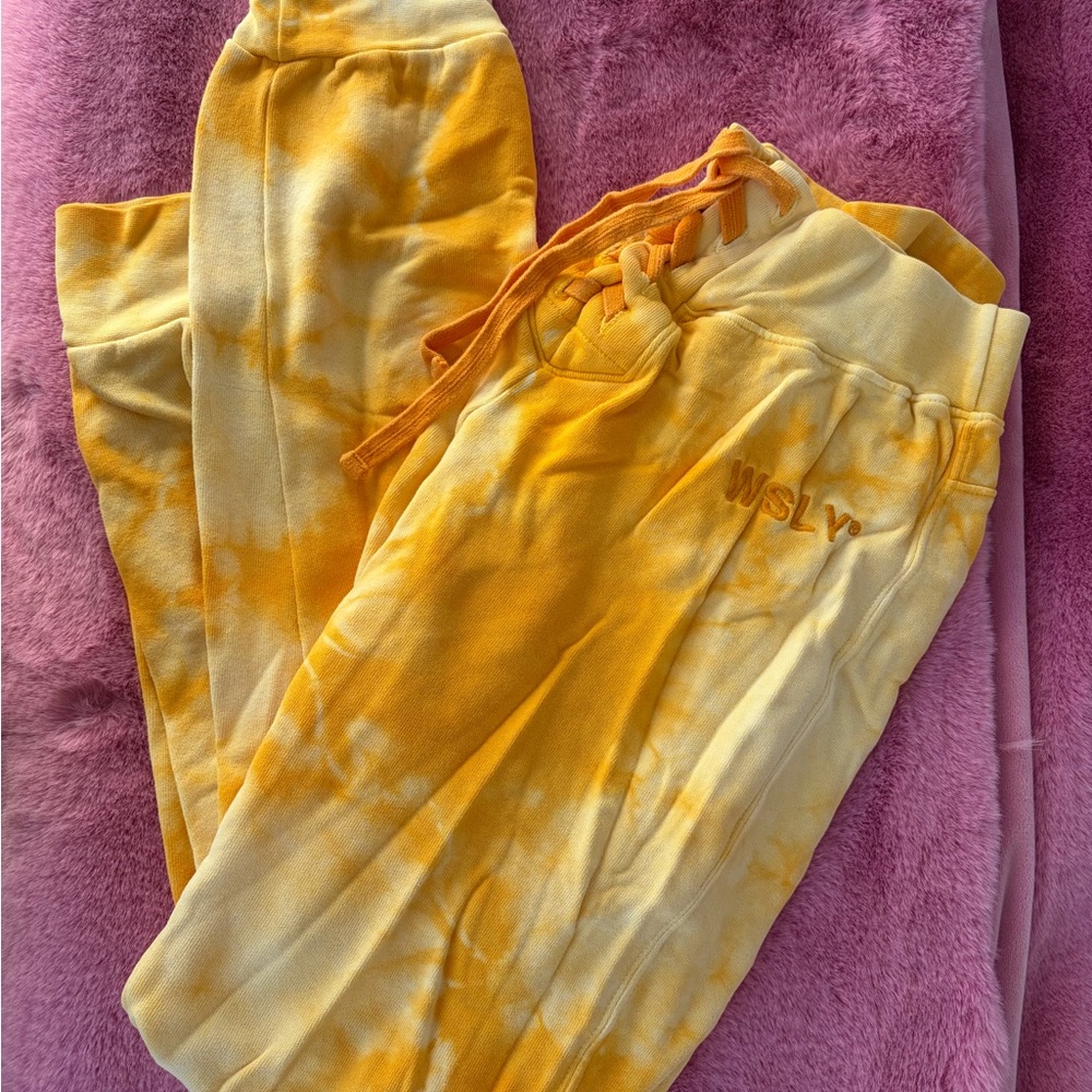 WSLY Yellow Tie-Dye Joggers